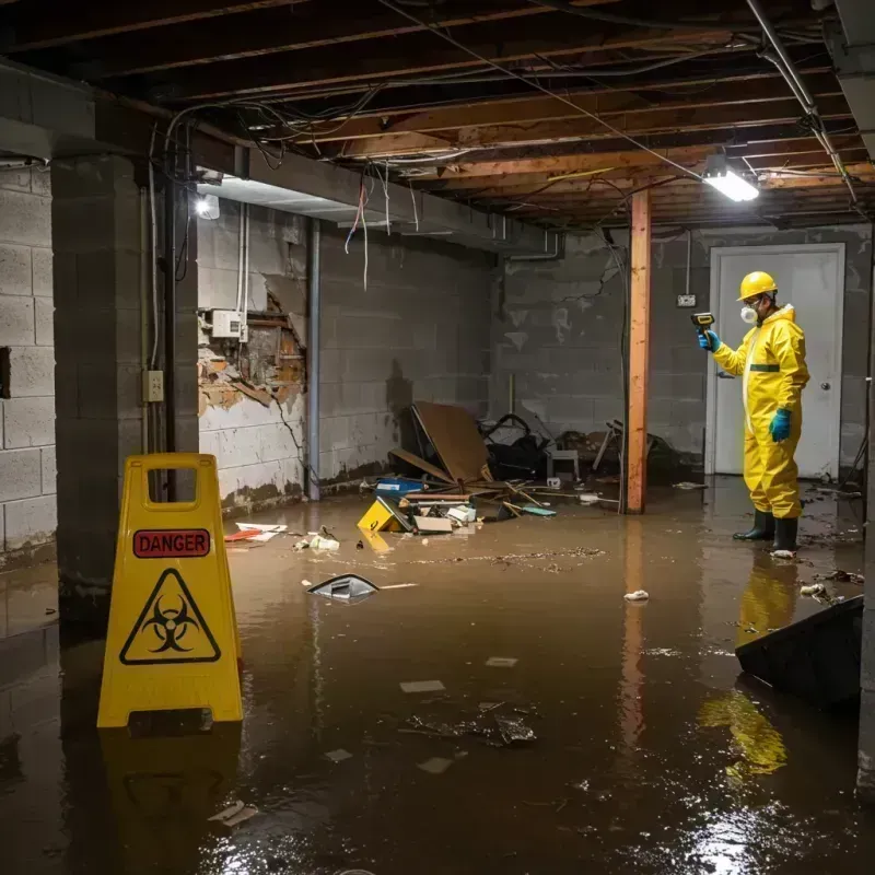 Flooded Basement Electrical Hazard in Sparta, MO Property